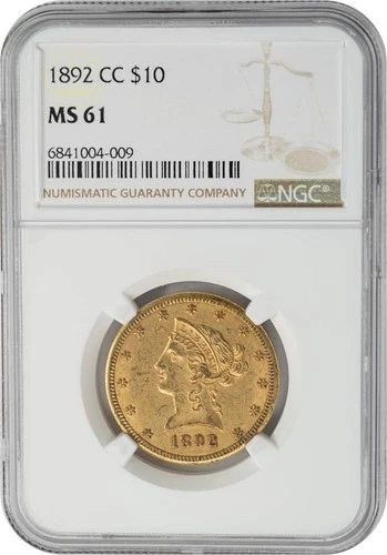 1892-CC $10 Gold Liberty MS61 NGC 950014-28