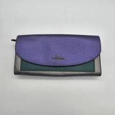 Coach Slim Envelope Wallet Metallic Colorblock