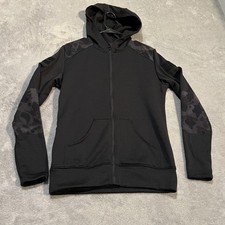 GORUCK Polartec Grid Fleece Hoodie Womens Medium Black Full Zip Camo USA Made