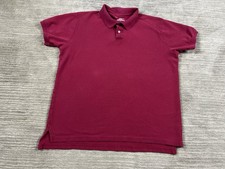 Saddlebred Shirt Mens Large Red Short Sleeve Polo Cotton Casual