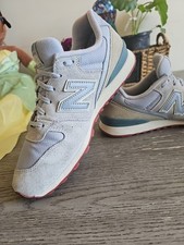 New Balance 696 Womens 8.5 Shoes WL696WPG Gray,Blue
