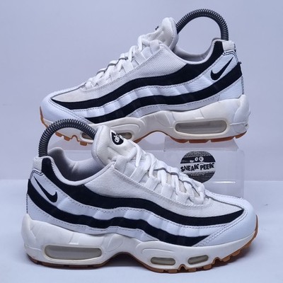 Nike Air Max 95 - UK Größe 3 - Turnschuhe Schwarz Weiß Schuhe Sneaker Jungen Mädchen