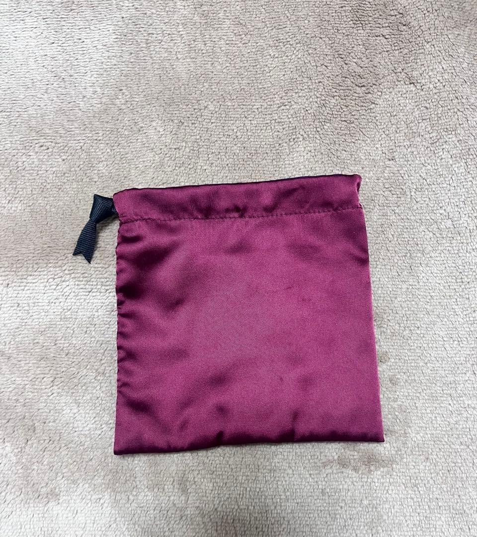 GUCCI Solid Mini Pouch Hand Bag Drawstring Satin … - image 14