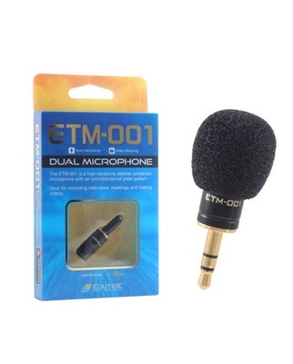 EDUTIGE ETM-001 3-Pole High Sensitivity Omnidirectional Lavalier Microphone