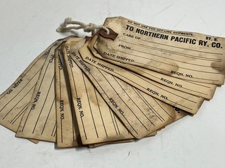 Lot of 10 Vintage Northern Pacific Shipping Tags