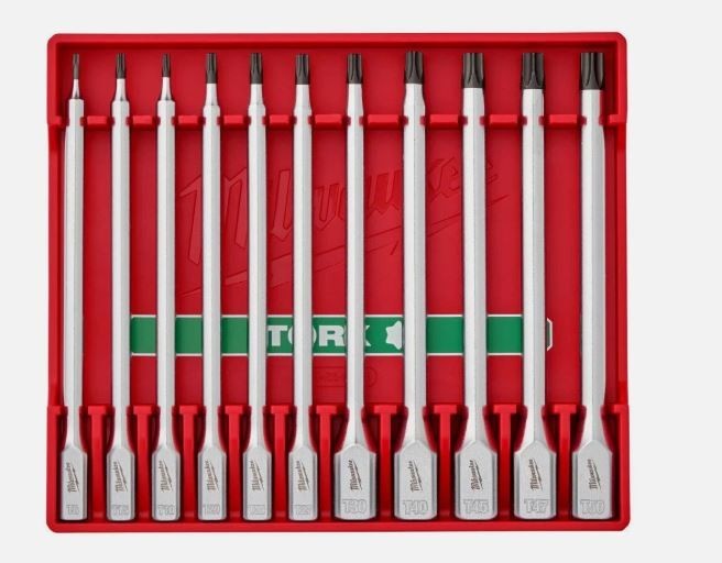 Milwaukee 11 Piece Long Torx Socket Set 1/4