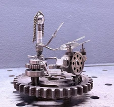 Welded Statue: Drummer With Dreads