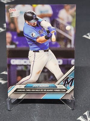 2024 Topps Now Jake Burger Launches Three Run Walk Off HR Against Former team