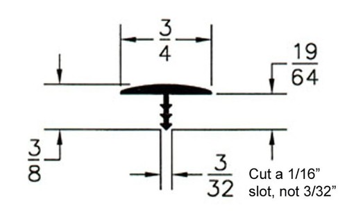 Rollo de 3/4" moldeado en T plástico rosa de 20 ft para juegos de arcade, gabinete MAME, mesas - Imagen 2 de 2