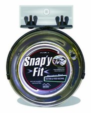 MidWest Homes for Pets Snap'y Fit Stainless Steel Food Bowl / Pet Bowl, 1 qt.
