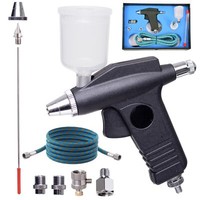 Precise Single-Action Gun Type Airbrush Gravity Feed Kit 0.3 0.5Mm Nozzles