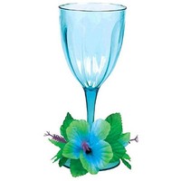 Floral Paradise Cool Wine Glass Hawaiian Summer Luau Party Reusable Beach Pic... on sale Floral Paradise Cool Wine Glass Hawaiian Summer Luau Party Reusable Beach Pic... on sale