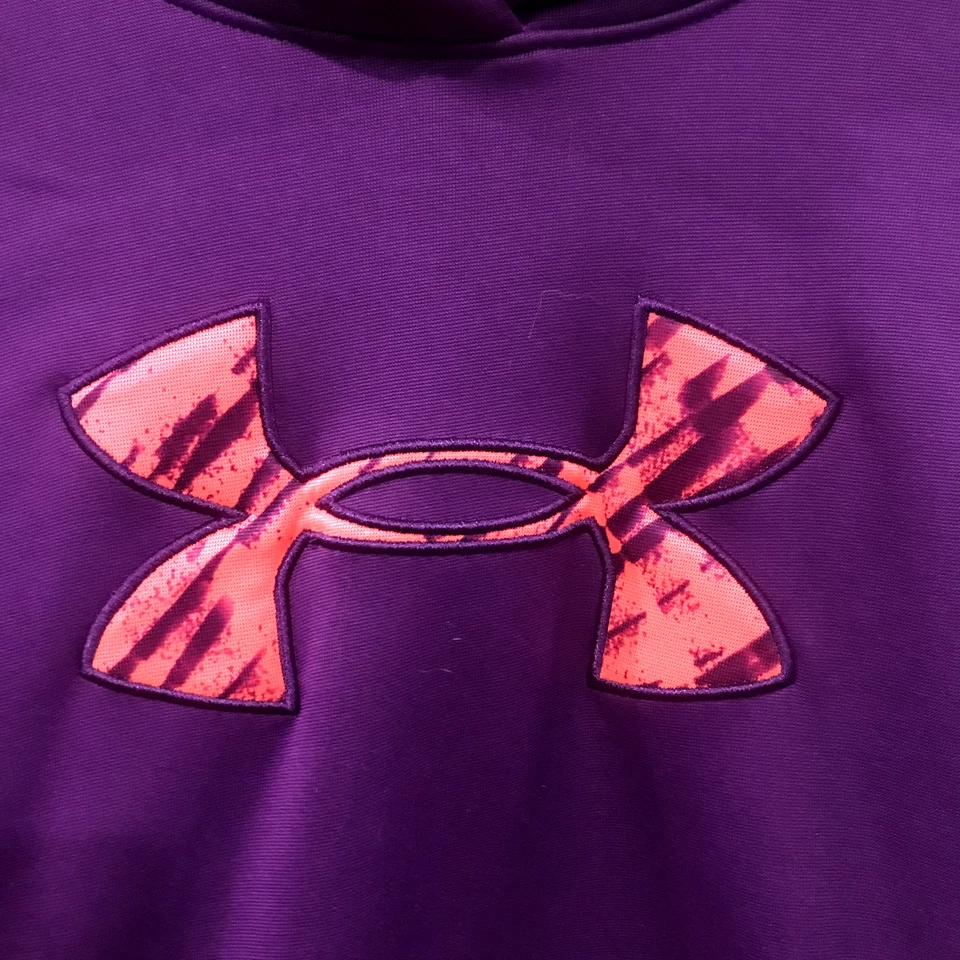 Sudadera con Capucha Under Armour Storm Juvenil Talla XL Púrpura y Rosa Neón Escuela de Atletismo Foto 2 de 4