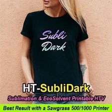 HT-SubliDark 8.5" x 11" Sheet (Sublimation paper that works on dark fabric!)