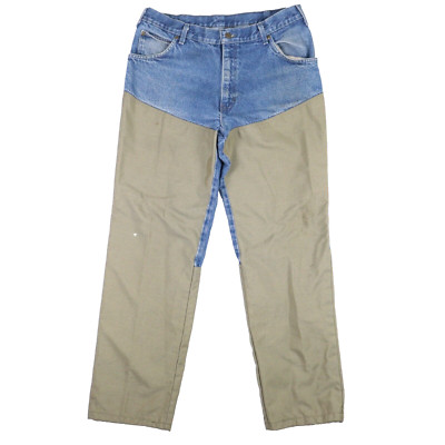 Vintage Cabelas Jeans Mens 36x32 Roughneck Double Knee Blue Denim USA Made