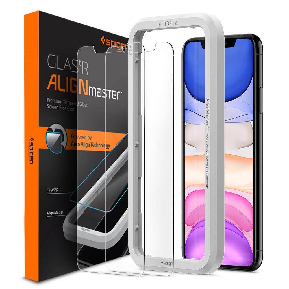 Spigen AlignMaster Vetro Temperato Compatibile con iPhone 11 iPhone XR 2 Pezz...