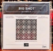 NEW RARE Retired Stampin Up Tin Tile Dynamic Embossing Folder metal texture
