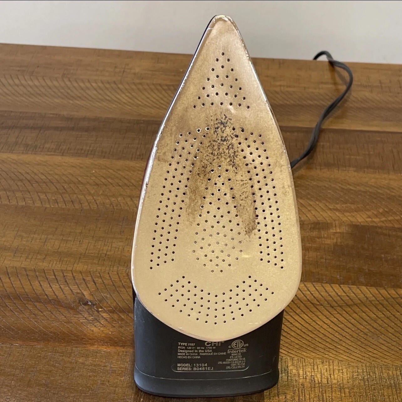 CHI Steam Iron for Clothes with Titanium Ceramic 1700 Watt Model 13104