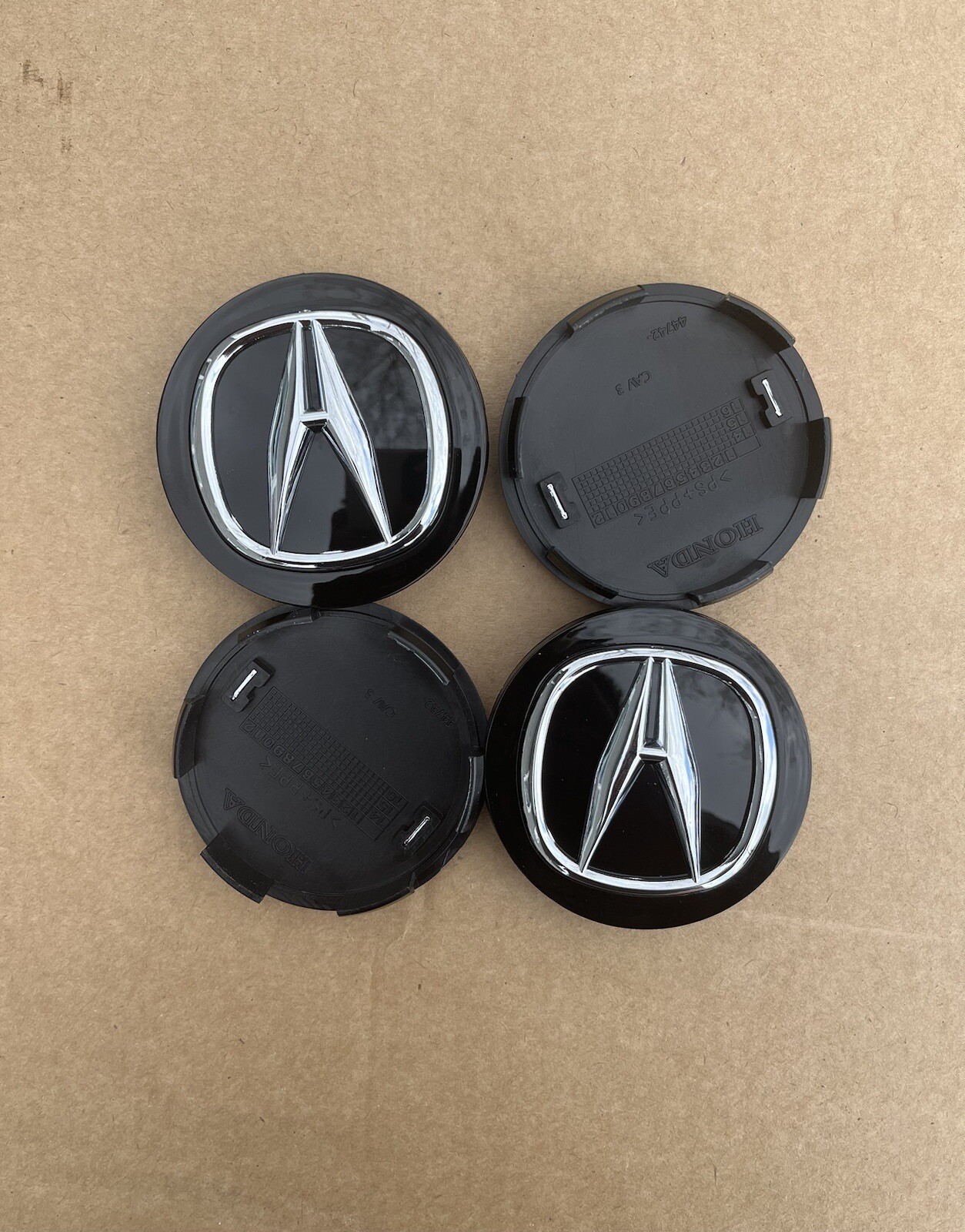 ACURA WHEEL CENTER CAPS 69MM BLACK/CHROME SET OF 4 eBay