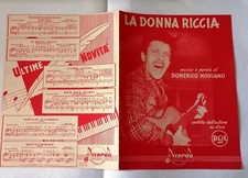 SPARTITO MUSICALE LA DONNA RICCIA testi e musica DOMENICO MODUGNO formato grande
