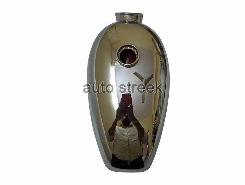 Fit For Royal Enfield Interceptor Chrome Fuel Petrol Gas Tank (Reproduction) Foto 2 de 4