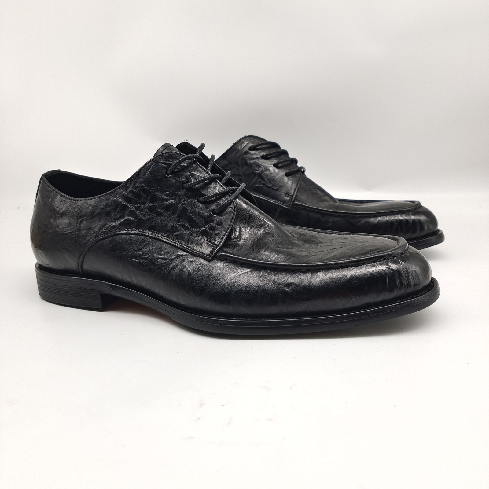 SAOLA Scarpe casual business uomo punta tonda moda stringate lavoro vera pelle Oxford tg