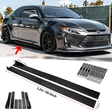 Fit 86.6''Side Skirt Splitter Extension Rocker Panel For Scion TC 2005-2016
