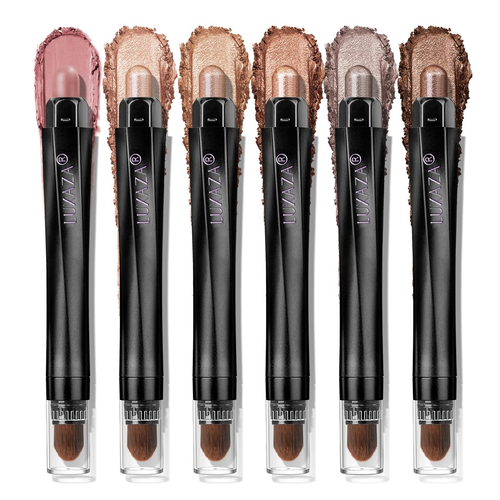 Classic 6PCS Neutral Eyeshadow Stick Set - Metallic Shimmer & Matte Pencils