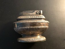 Vintage Not Working "Ronson Queen Anne" Silver Plated Table Lighter Made in USA