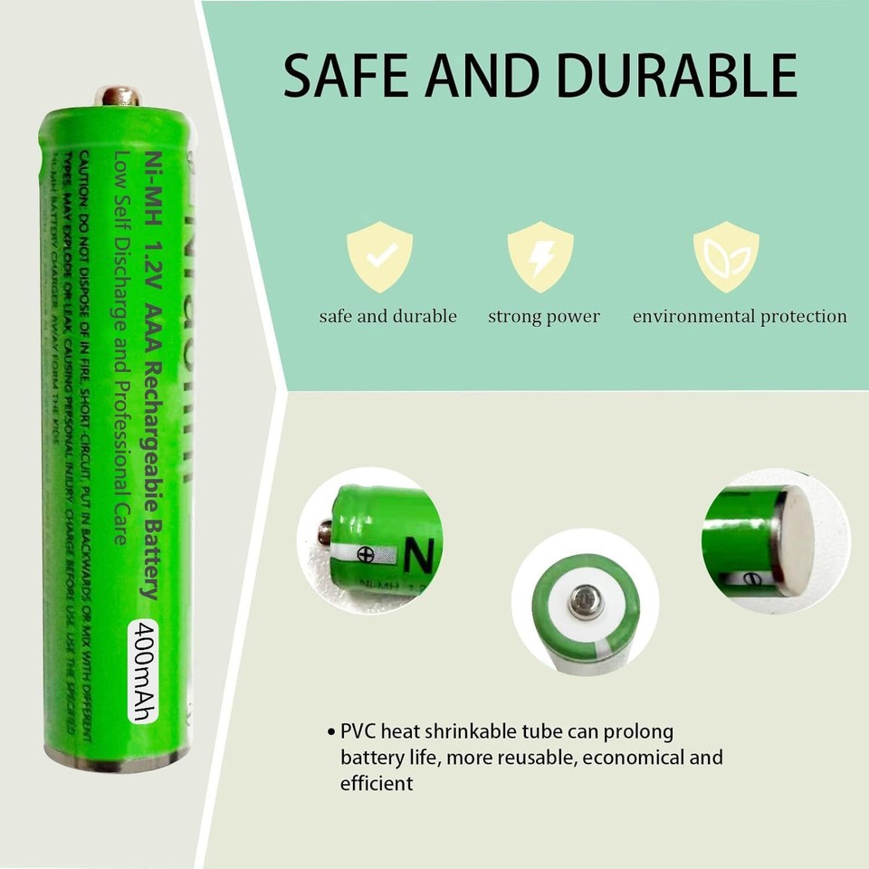 HIECTPRO BK-30AAABU NI-MH AAA Rechargeable Battery 1.2V 300mah 4Pack - View #4
