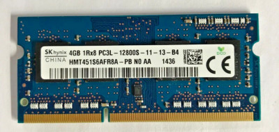 SKhynix 4GB (1x4GB)DDR3 SODIMM HMT451S6AFR8A-PB N0 AA PC3L-12800S-11-13-B4#R1914