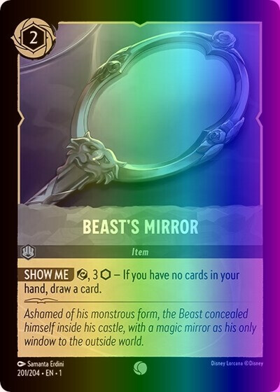Lorcana Beast's Mirror (201/216) The First Chapter NM FOIL