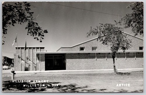Williston Norths Dakota~National Guard Armory~Artice  RPPC c1955 - Picture 1 of 2
