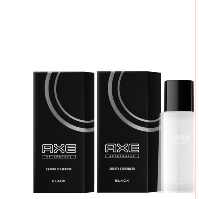 2x100ml AXE Black After Shave Smooth Cedarwood modern zeitloser Duft