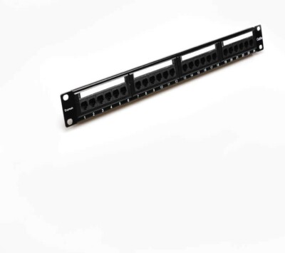 24 Port Cat6 110 1RU Rack Mount Punch Down Patch Panel