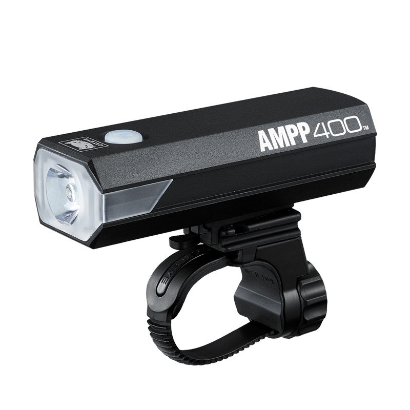 Cateye AMPP400 Bicycle Head Light, 400 Lumen Headlight, USB