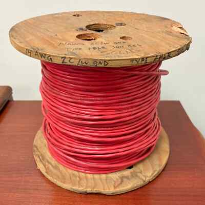39.30 lb. of 14 AWG 2C Solid Copper Red Fire Alarm Cable Type FPLR