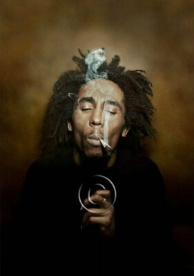 Bob Marley Jamaika Reggae Rastafari Musik Druck Poster Wandkunst Bild A4 +