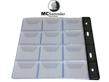 10 Stk Münzenhüllen Münzhüllen Münzblätter für Münzen bis 43mm Ø NEU!