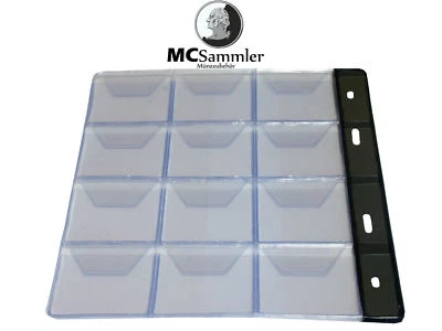 MC SAMMLER 10 Stk Münzenhüllen Münzhüllen Münzblätter für Münzen bis 43mm Ø NEU!