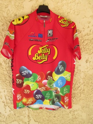 Radtrikot JELLY BELLY ARAMARK 2004 rot Jersey Vintage Shirt Maglia XL