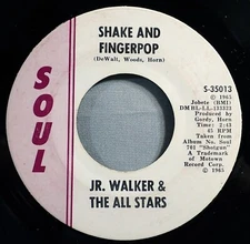 HEAR IT 60's R&B Motown 45 rpm Jr Walker & All Stars "Shake & Fingerpop" 1965