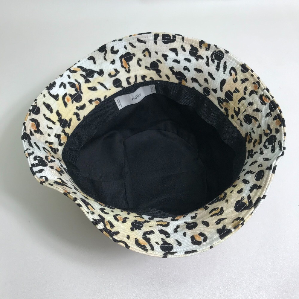 CELINE Gregory Edwards Leopard Bucket hat hat hat cotton Yellow Beige Celine | Accessories | Celine Gregory Edwards Leopard Bucket  main image 4