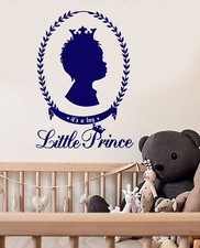 Vinyl Wall Decal Children's Room Little Prince For Boy Crown Stickers 2657ig 