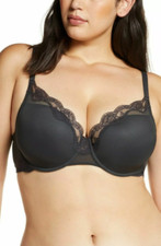 Excellent Natori 741199 Elusive Black Full Fit Contour Bra Size: 40G