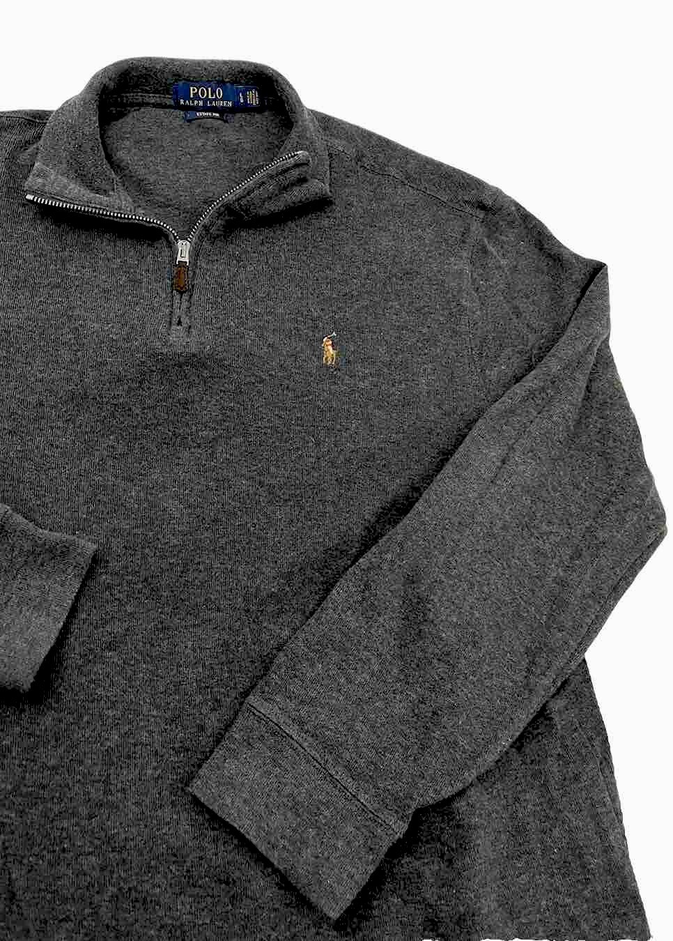 Polo Ralph Lauren Solid Gray Pull Over Quarter Zi… - image 2