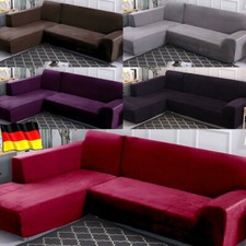 Sofabezug L Form Couch überzug 2er Set Stretch Sofahusse Ecksofa überwurf
