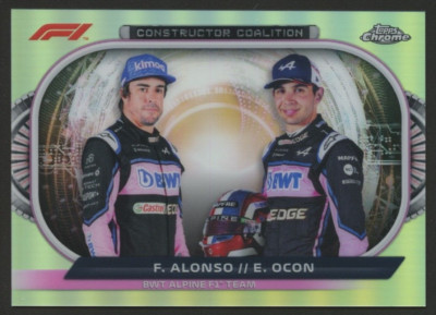 2022 Topps Chrome Formula 1 F1 Constructors Coalition ALONSO/OCON #CCALP