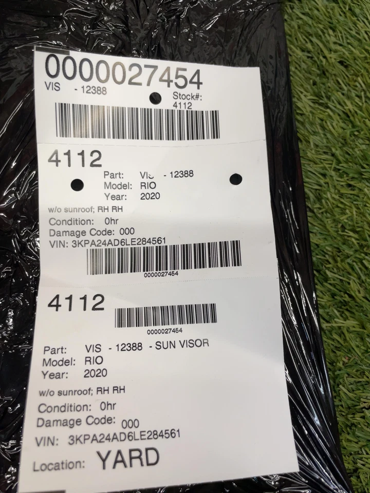 ✅ Parasol derecho KIA RIO 2023 OEM Foto 4 de 4