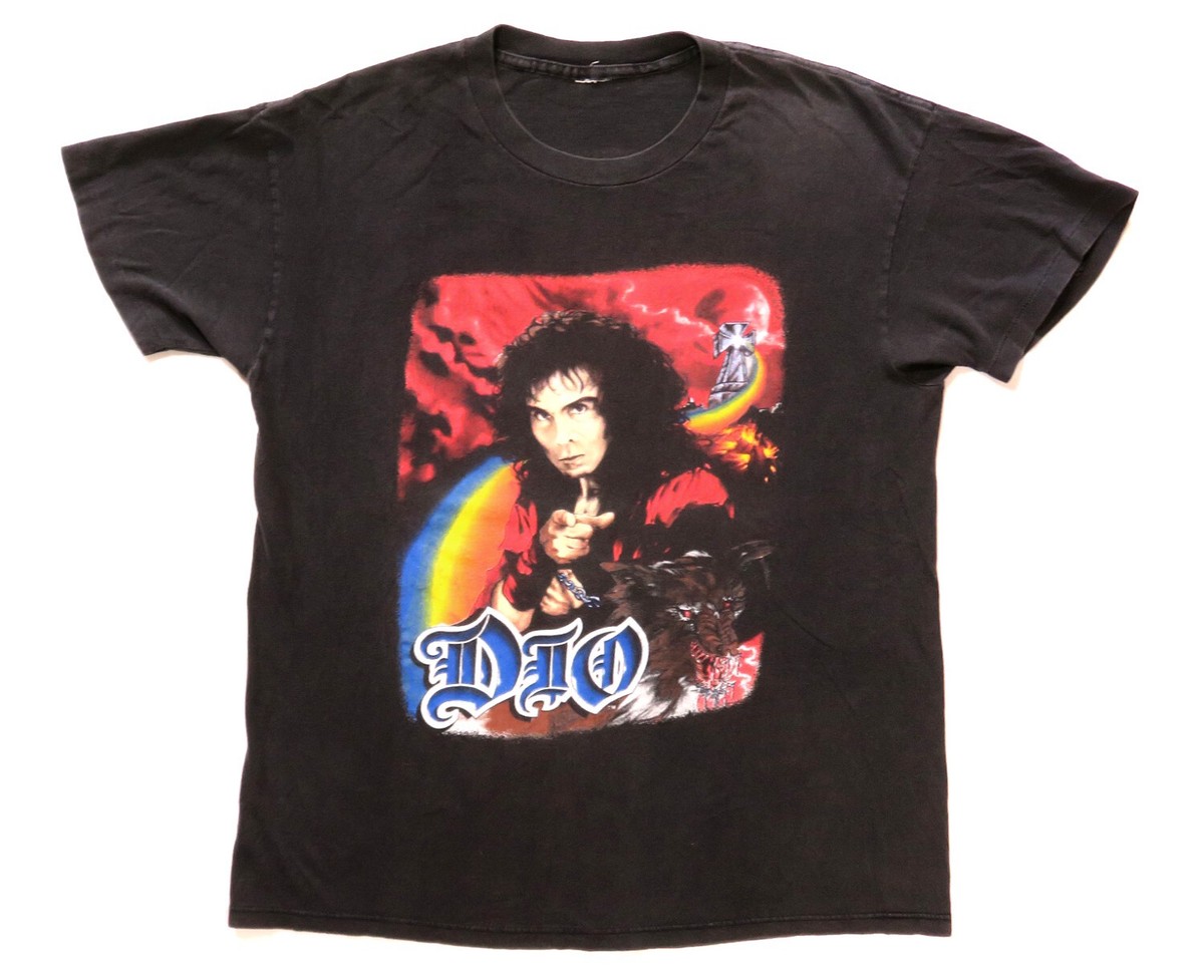 Ronnie James Dio Vintage T Shirt 1990 Lock Up The Wolves